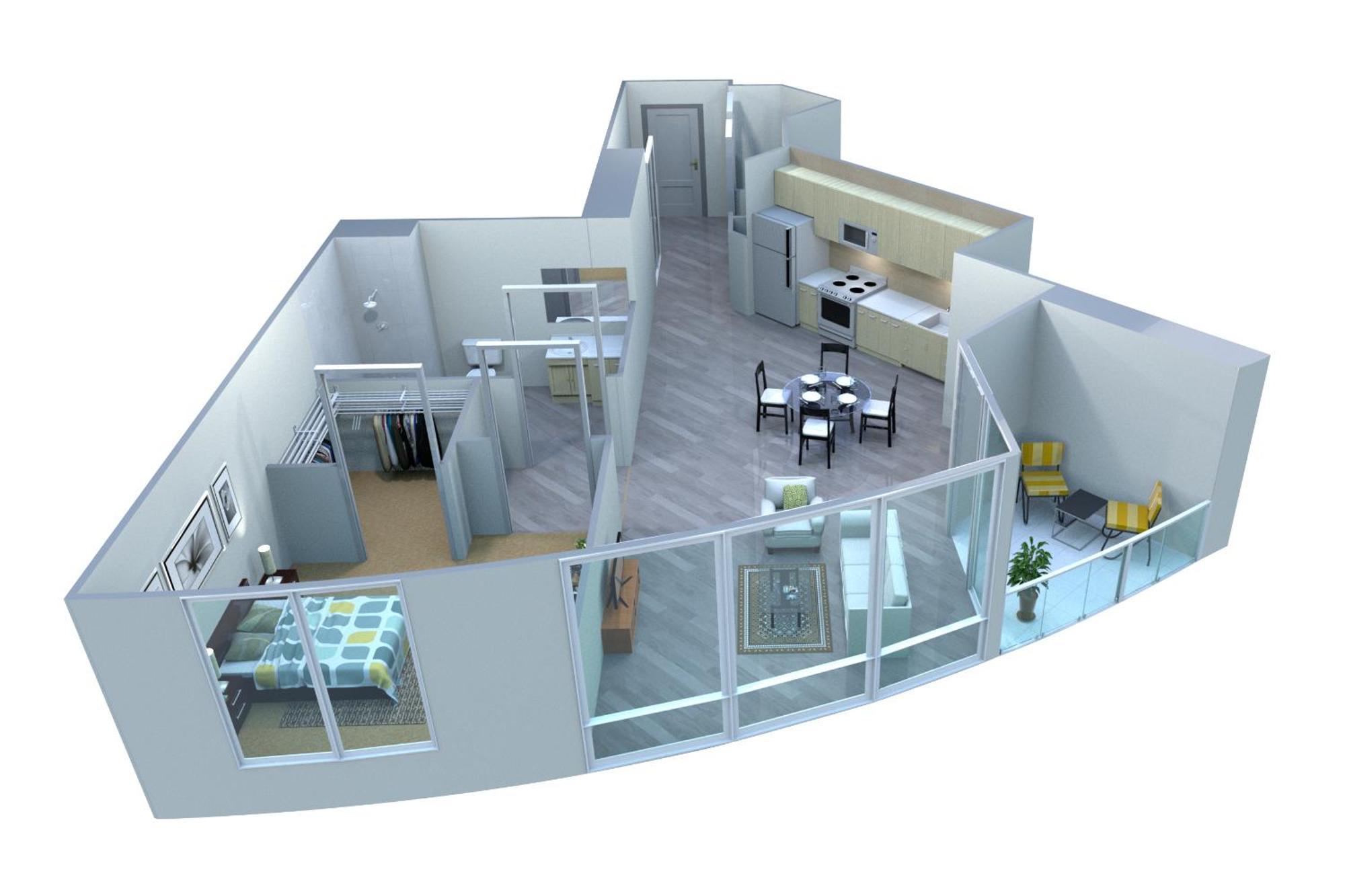 Placemakr Premier Sobro Nashville Esterno foto 3D floor plan